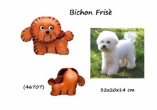 Men's Unisex Dog Leather Keychain Bichon Fris  3D Dog Breeds Keychain
