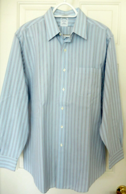 Brooks Brothers 100% Breathable Cotton Non-Iron Shirt-16 slim