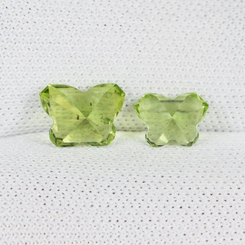 1.70 ct FINE LUSTROUS NICE GREEN - NATURAL PERIDOT - BUTTERFLY Shape 6266 PU - Picture 2 of 2