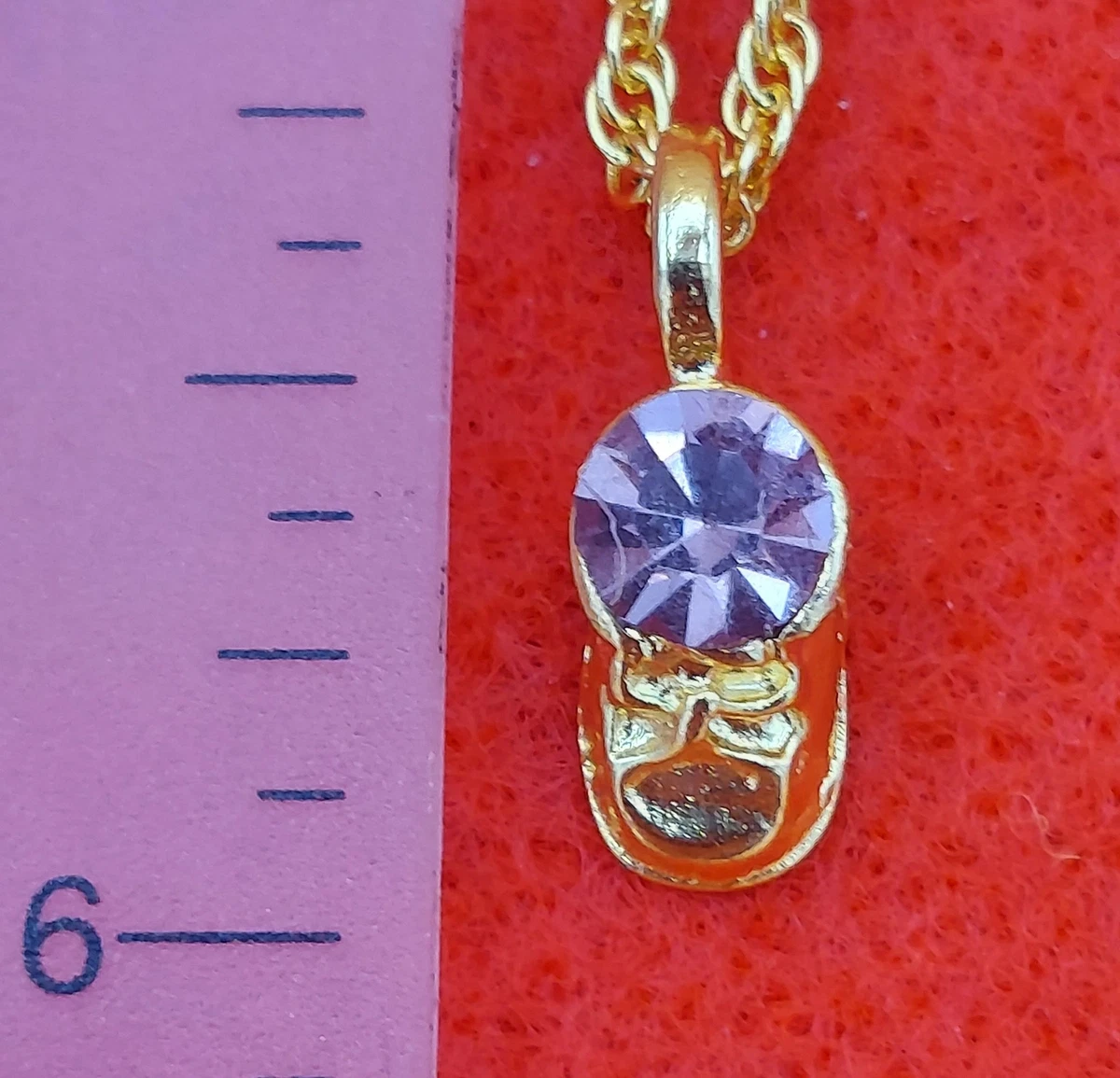 Baby shoe hotsell pendant with birthstone