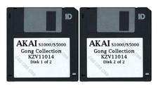 Akai S1000 / S5000 Set of Two Floppy Disks Gong Collection KZV11014