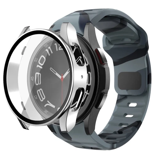Band + Case Cover For Samsung Galaxy Watch 7/6/5/4/FE 40/44mm Silicone Strap - Picture 22 of 30