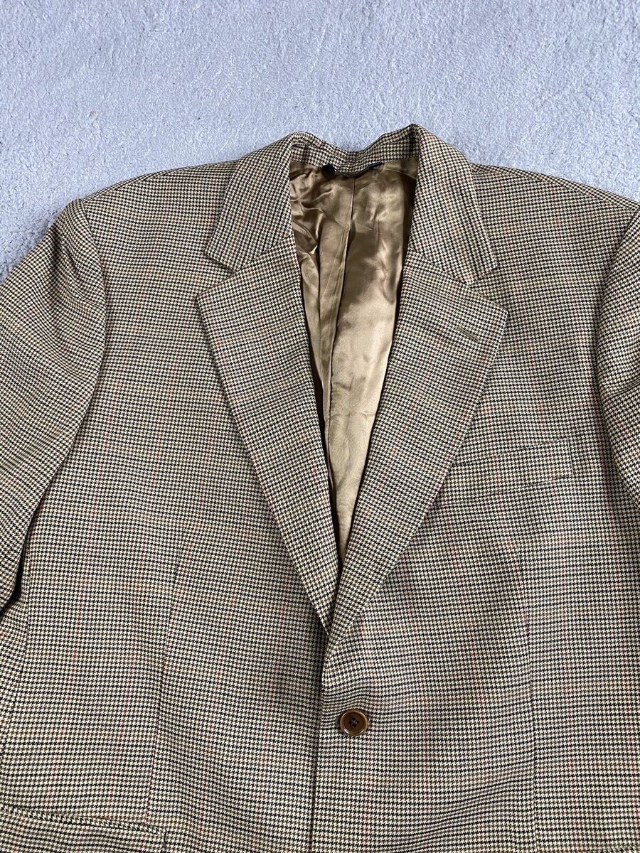 Brooks Brothers Suit Jacket 46 Long Brown Houndstooth 346 Brooks Brothers Suit Jacket 46 Long Brown Houndstooth 346