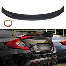 Rear Trunk Spoiler For Honda Civic 2016-2020 10th Gen Plastic Unfinished Black