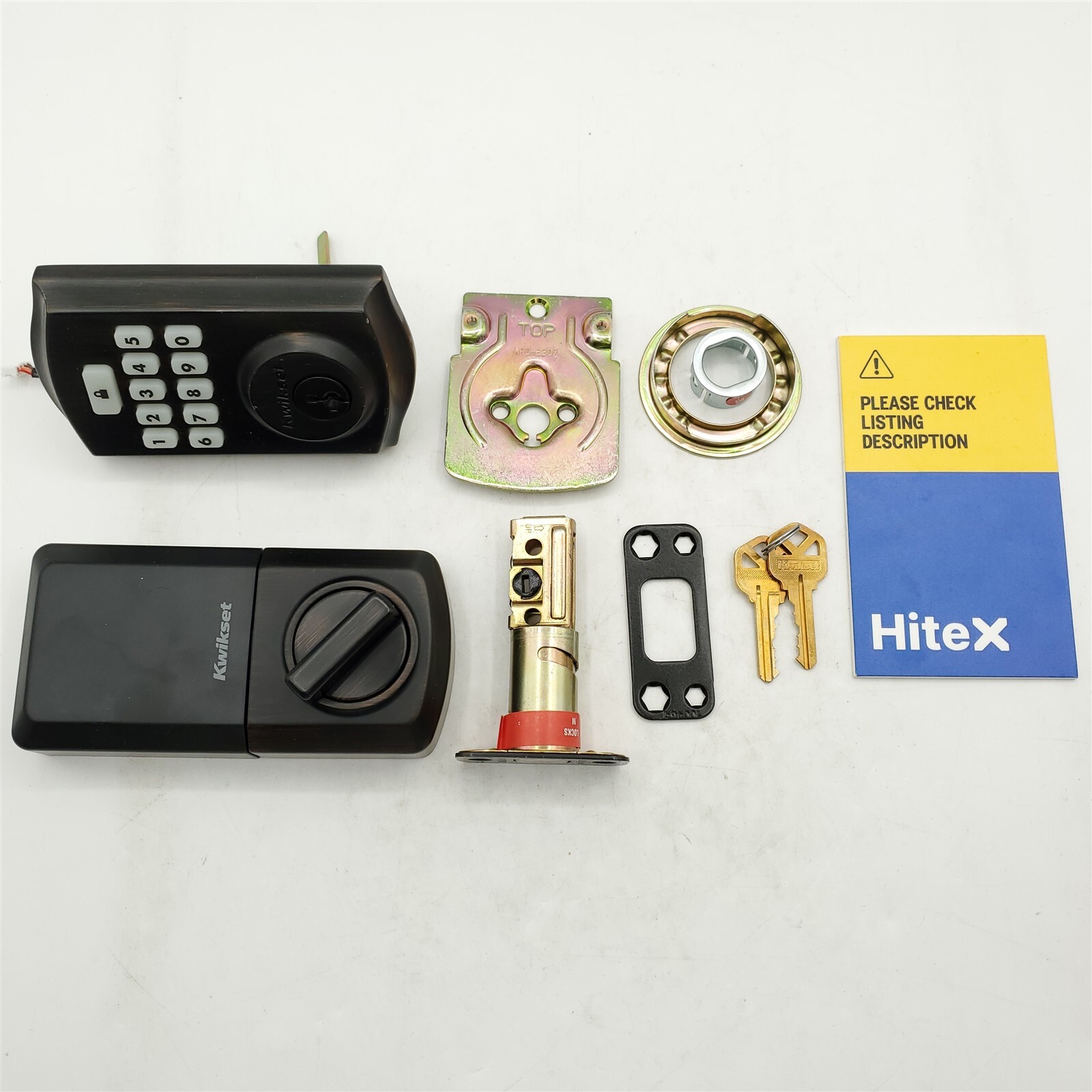 Kwikset SmartCode 260 Keyless Electronic Deadbolt in Venetian Bronze - Smart Lock for Secure Keyless Entry-image