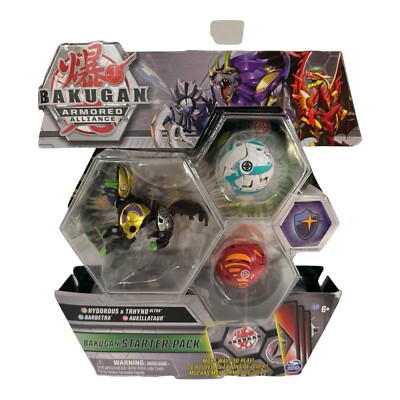 Bakugan Armored Alliance Starter Pack HYDOROUS THRYNO ULTRA BARBETRA AUXILLATAUR
