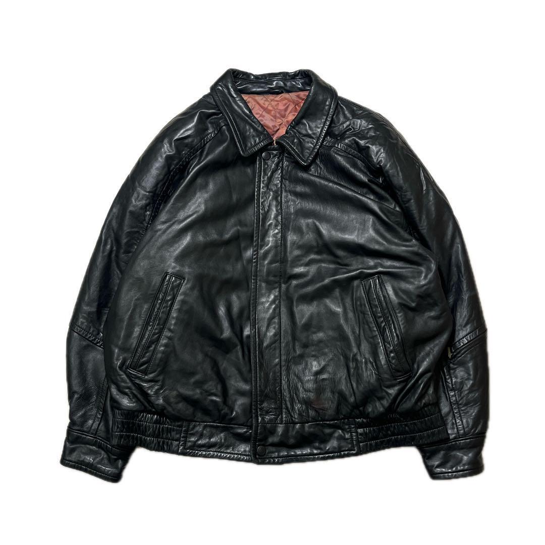 A-2type vintage leather イタリア製 レザージャケット 90s vintage A-2type leather jacket RAM レザージャケット 本革
