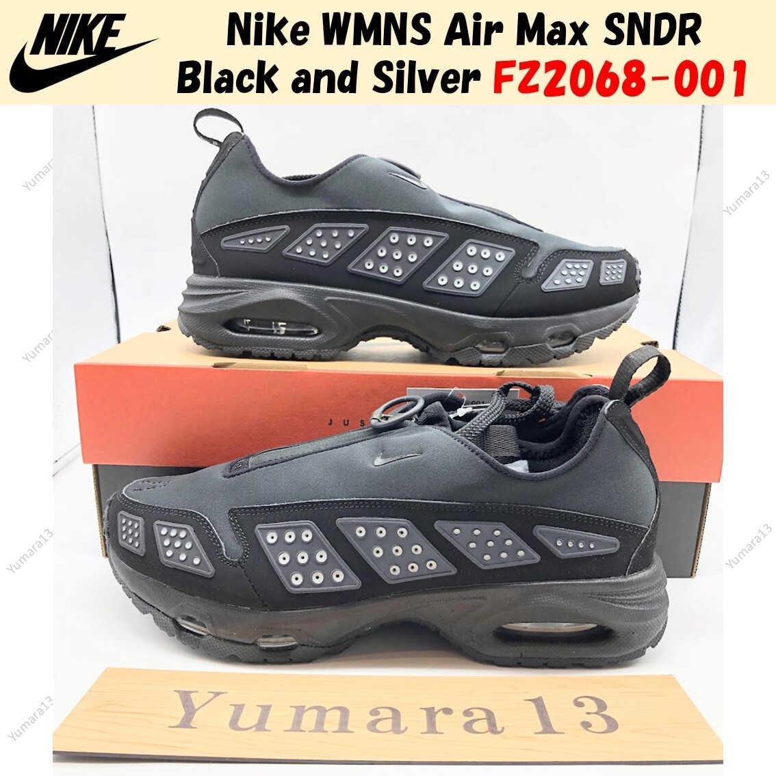 Nike WMNS Air Max SNDR Black and Silver FZ2068-001 Women's Nike WMNS Air Max SNDR Black and Silver FZ2068-001 Women's