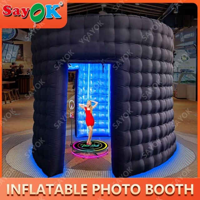 SAYOK Portable 360 Spin Led Inflatable 360 Photo Booth Enclosure For Party 8.5FT