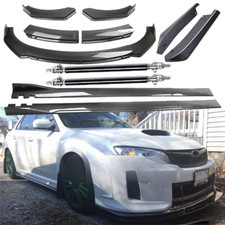 Front Bumper Lip Rear Splitter Spoiler Side Skirt Carbon Fiber For Subaru Wrx