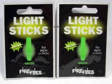 2 Packages Aerojig Hawken Fishing Fireflies Micro Light Sticks Neon Green