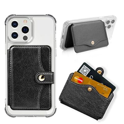 Leather Phone Wallet Stick On Credit Card Holder Cell Phone