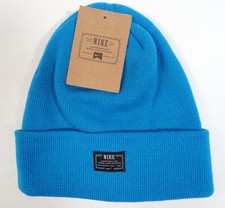 Nike Signature Blue Knit Cuff Beanie Skull Cap Youth Boy's 8-20 NWT