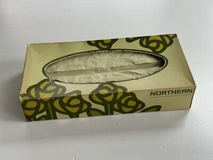 Vintage Box Of Northern GREEN Scented Avocado Facial Tissue Box Of Tissue 1970
