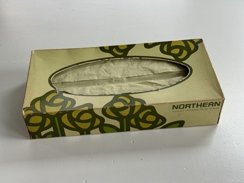 Vintage Box Of Northern GREEN Scented Avocado Facial Tissue Box Of Tissue 1970