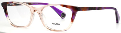 WOOW Marry Me 1 2881 Peach Transparent Womens Semi Cat Eye Eyeglasses 52-17-143