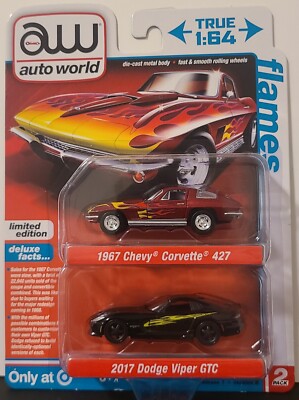 Auto World - 1967 Chevy Corvette 427 & 2017 Dodge Viper GTC. 2024 Flames Limited