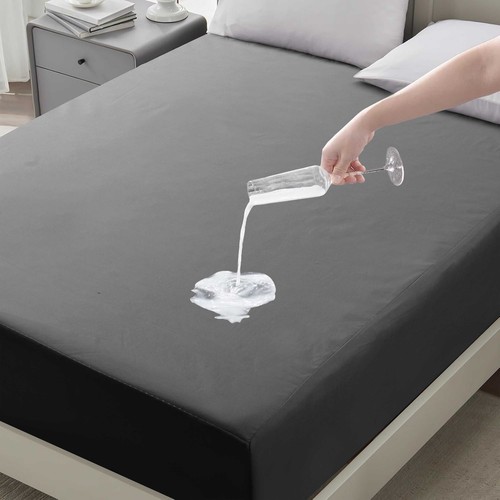 New Waterproof Fitted Bed Sheet Matress Protector Extra Deep 30 cm UK Sheets - Picture 29 of 61