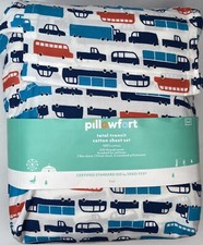 Pillowfort Total Transit Full Size Sheets Set Multicolor 100 Cotton Kids 4 Pc