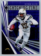 2019 panini phoenix football keenan allen catching fire purple 38/149 #18