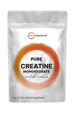 Creatine Monohydrate Powder 1 kg (2.2 Lbs), 5000mg Per Serv, Micronized Creat...