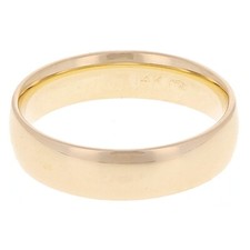 14k Yellow Gold Solid Comfort Fit Wedding Band 5mm Ring Sizes 5-13