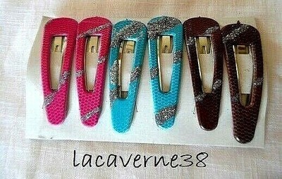 Barrettes à Cheveux 'clic-clac' - Multicolores - Lot Neuf Avec étiquettes - Pour Femme