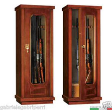 Armadio Fuciliera 158x57x43 DLV112 Kg136 ACCIAIO LEGNO VETRINA BLINDATA 12 POSTI