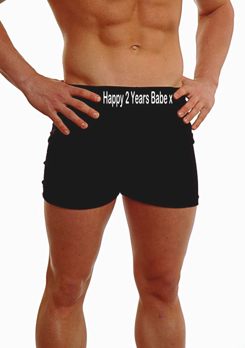 Personalised boxer shorts Custom Waistband Any Message Underwear