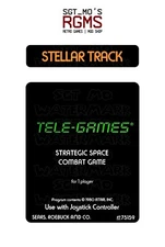 Atari 2600/Sears Tele-Games Replacement Label -  Stellar Track