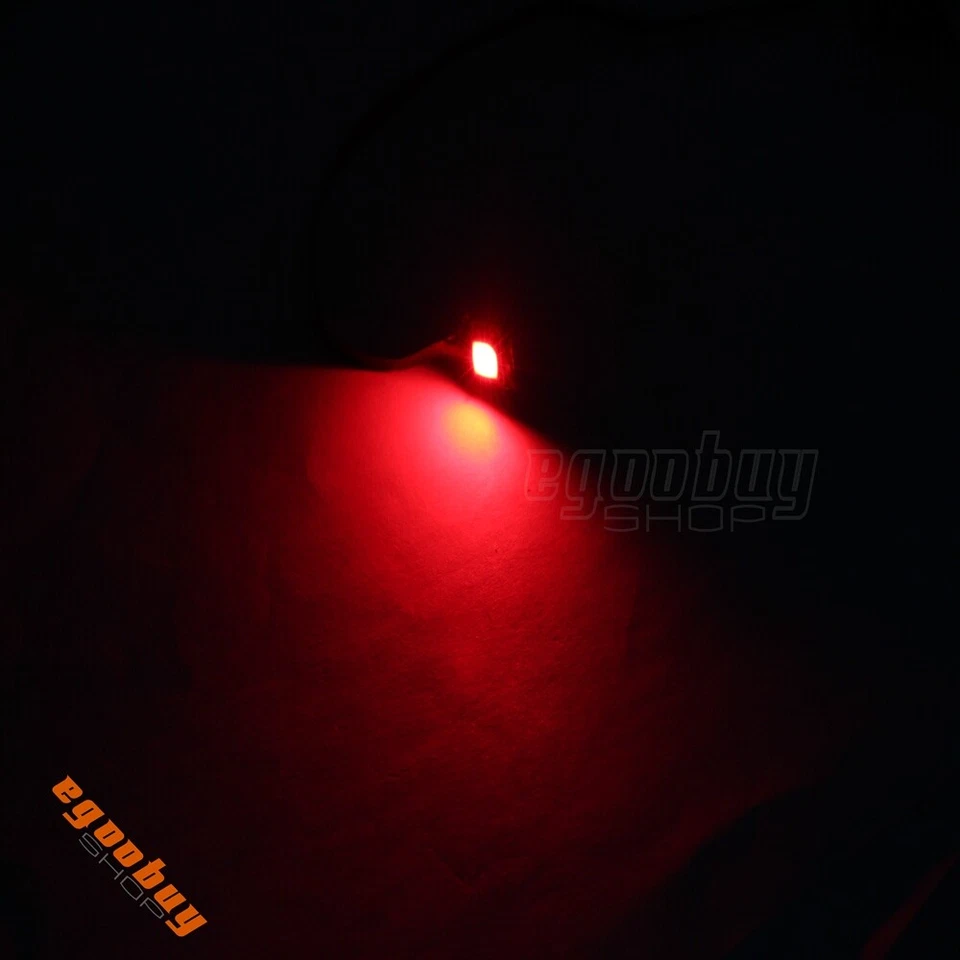 Red License Plate Lamp SMD LED Number Plate Light For Honda Kawasaki BMW Harley — 第 4/4 张图片