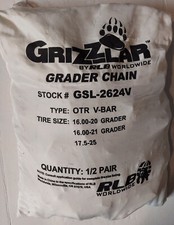Grizzlar Gsl-2624v V-bar Tire Chains Ladder Grader 16-00-20 16.00-21 17.5-25