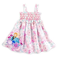 DISNEY STORE FROZEN ANNA & ELSA SUNDRESS NWT GIRLS SIZE 9/10 SIMPLY ADORABLE