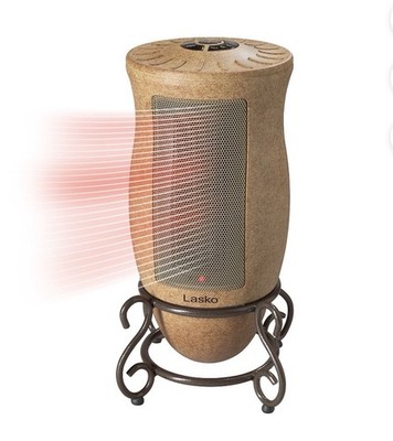 Gold Designer Series 1500W Oscillating Space Heater with Adjustable Thermostat