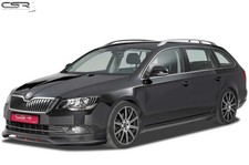 Front Ansatz Spoiler Schwert Diffusor Lippe Tuning für Skoda Superb II 3T FA252