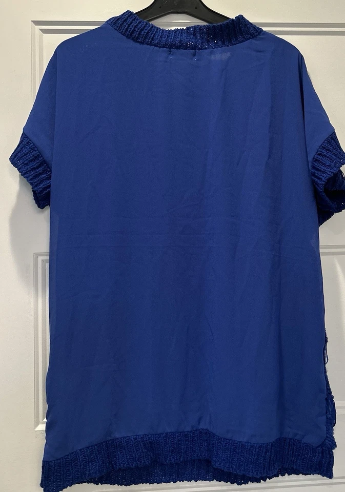 Camisa de Colección Berek Travel Smith Cinta Azul Poliéster Para Mujer Mangas Pequeñas Foto 2 de 4