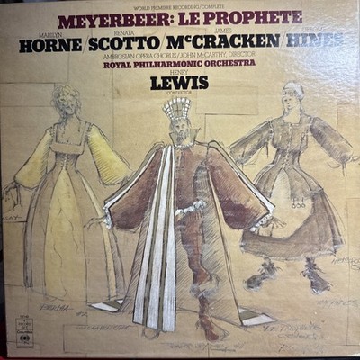 MEYERBEER-LE PROPHETE-HORNE-SCOTTO-ORIGINAL 1976 COLUMBIA 4LP VINYL BOX SET-USED