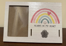 Pet Memorial Picture Frame 'Always in My Heart' Holds Picture  Collar