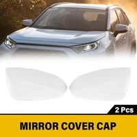 White Rearview Wing Side Mirror Cover Cap Shell PAIR For Toyota RAV4 2019-2024 . (For: More than one vehicle)