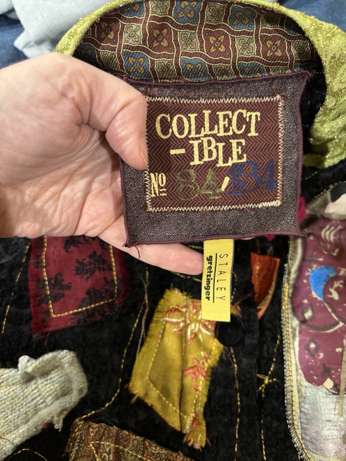 Staley Gretzinger vintage patchwork cardigan jack… - image 4