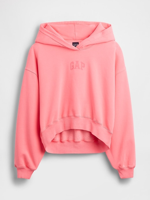 Gap. VintageSoft Oversized Crop Logo Hoodie thumbnail 15