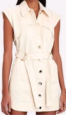 Acler Ledgebrook Dress Denim Mini With Belt Shell Size AU 10 US 6 Cotton BNWT