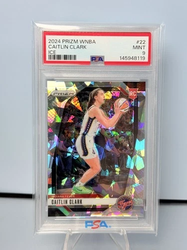 2024 Panini WNBA Prizm Caitlin Clark #22 RC Rookie Cracked Ice Prizm PSA 9 MINT