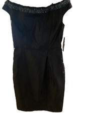 Sangria Women's Off-The-Shoulder Dress, SZ 8, Embellished Small Cap sleeve NWT