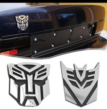Two 3d Transformers Autobots Optimus Prime Gloss Metal Emblem Badge Decals Car