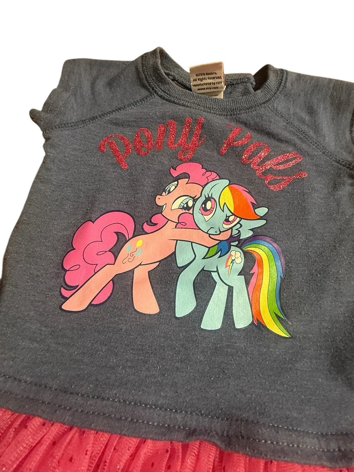My Little Pony Pony Pals Toddler Girl Tutu Dress 2T Pink Sparkle Skirt 2016 Y2K - Image 3 of 4