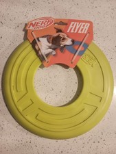 New Nerf Dog Atomic Flyer 10" M/L Dog Toy Frisbee Lightweght Durable - Green
