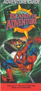 2004 Universal Islands of Adventure Orlando Guide Map Spider-Man Marvel