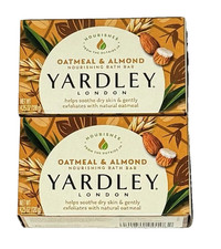 SET OF 2 Yardley Oatmeal and Almond Bar Soap Lardley London Bars 4.25 oz