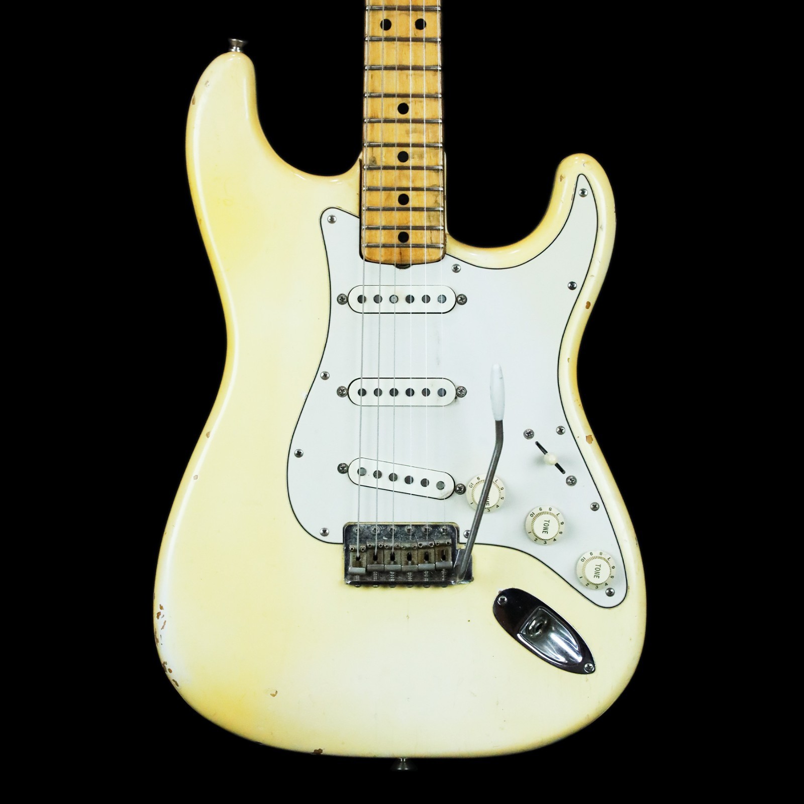 1968 Fender Stratocaster Vintage Original Olympic White Custom Color Maple Cap